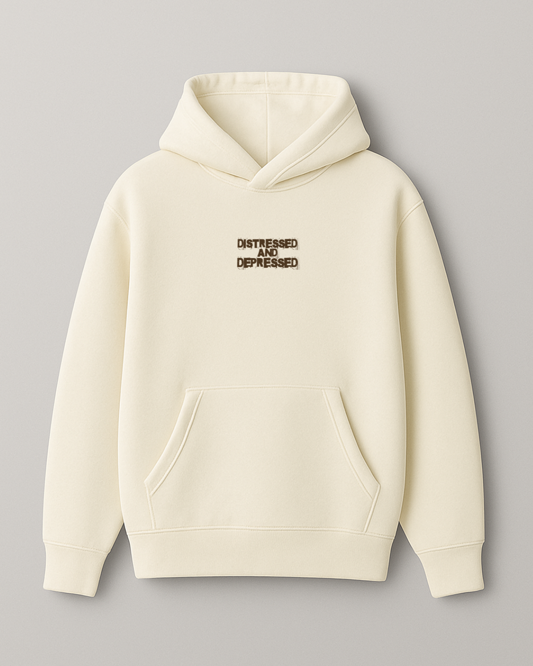 DISTRESSED N DEPRESSED Premium OFF-White HOODIE