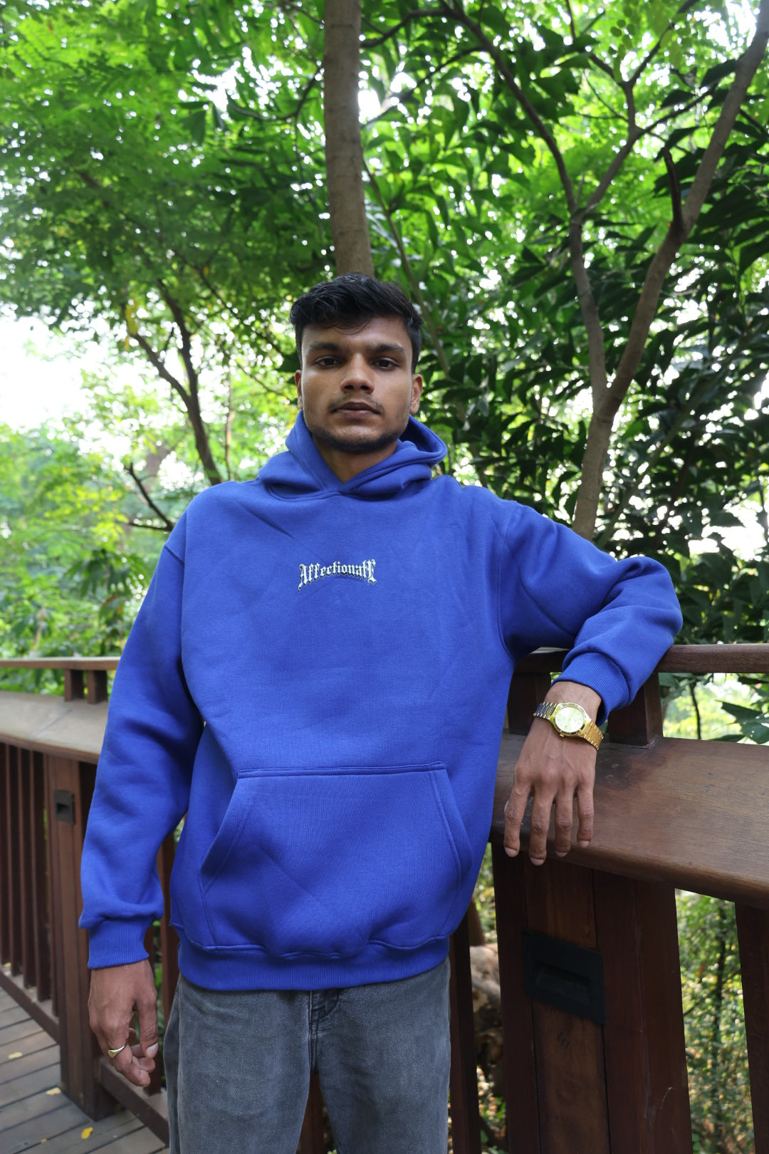Affectionate l GOD IS GREAT l Premium blue HOODIE