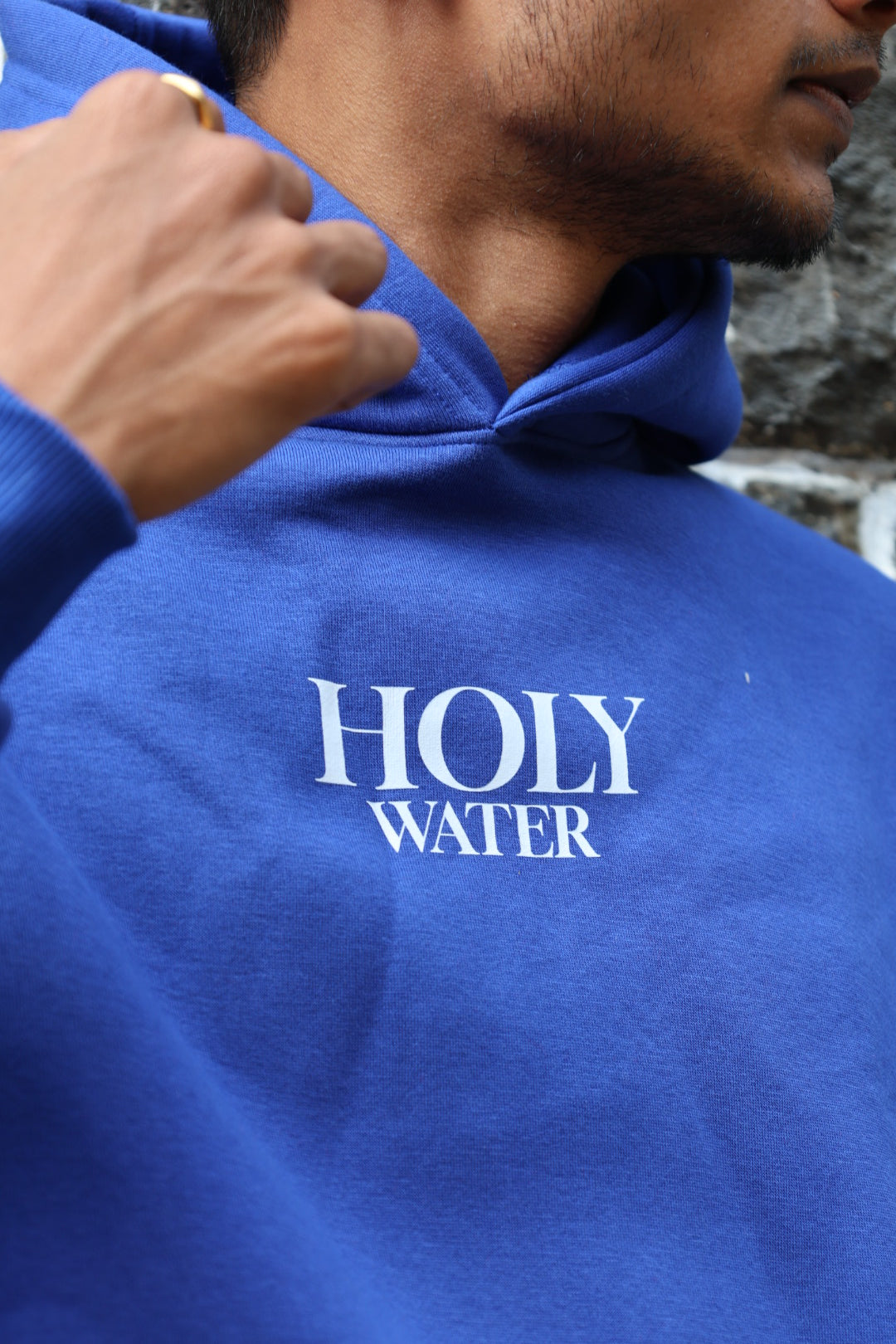 HOLY WATER l Premium Religious Blue HOODIE