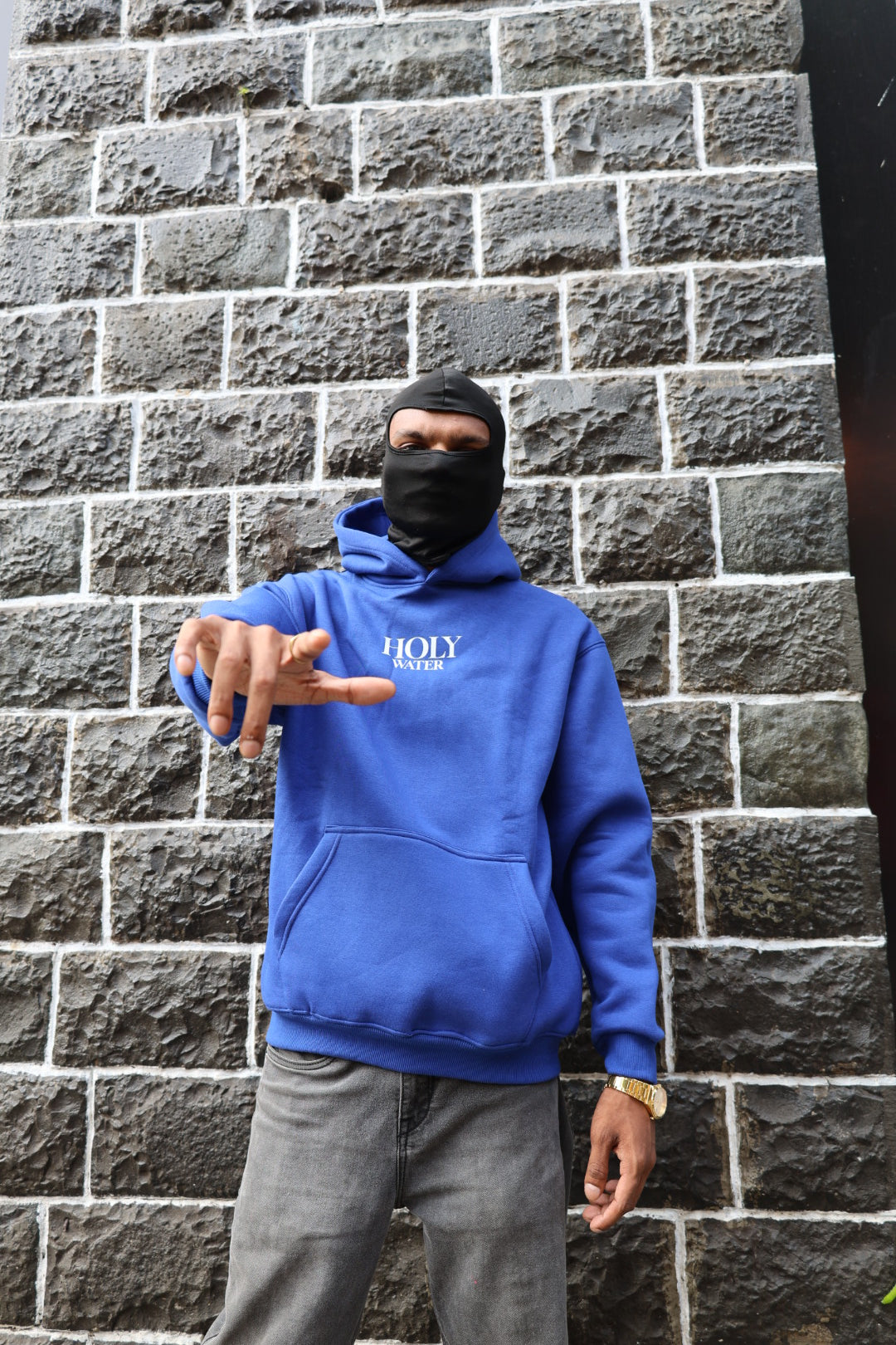 HOLY WATER l Premium Religious Blue HOODIE