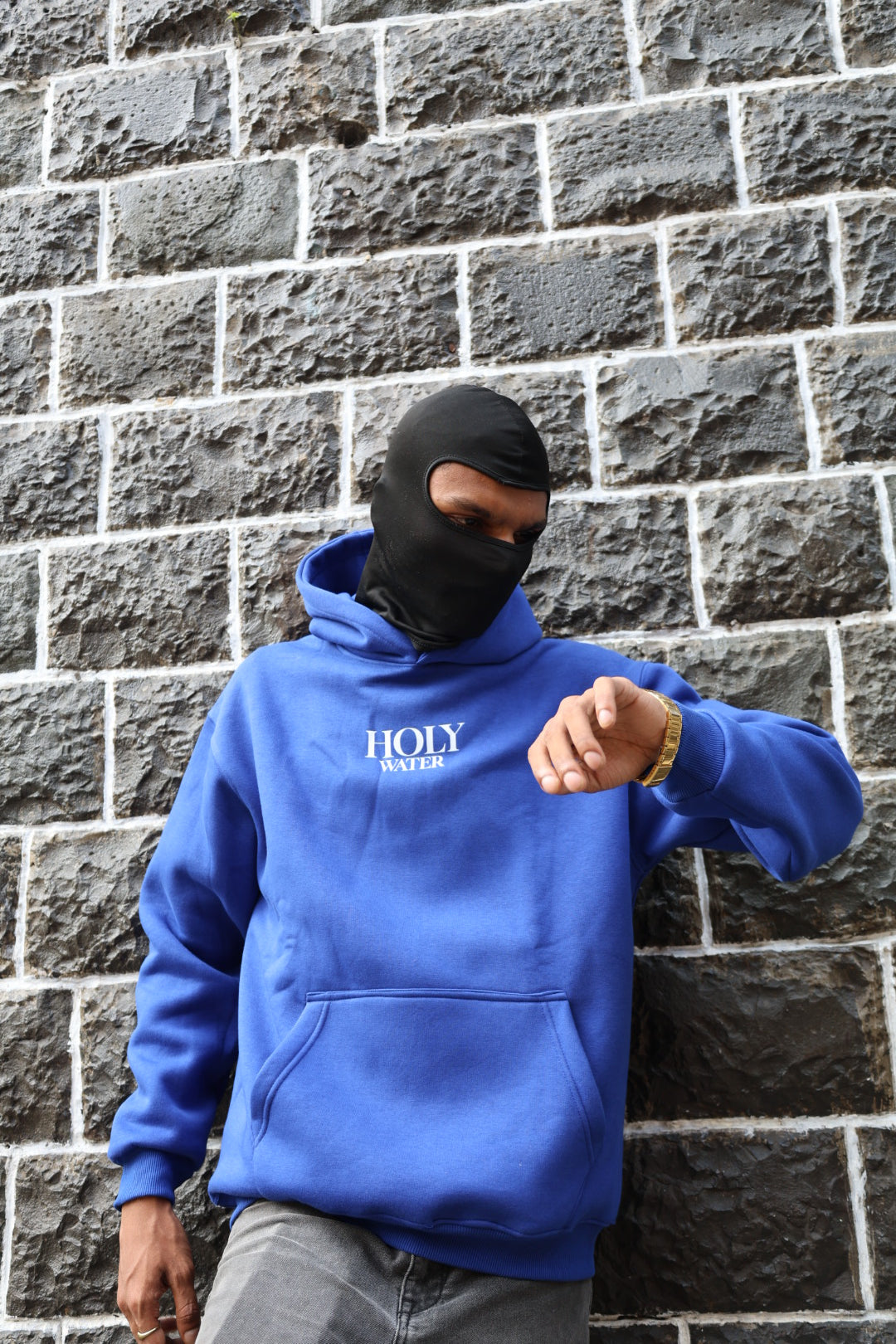 HOLY WATER l Premium Religious Blue HOODIE