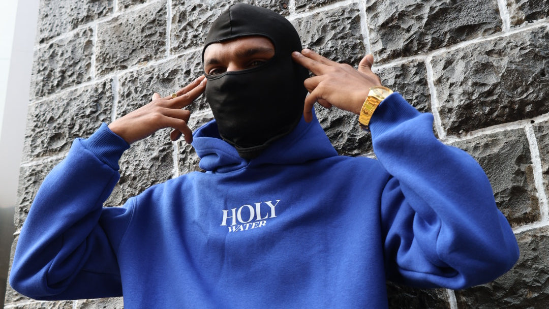 HOLY WATER l Premium Religious Blue HOODIE