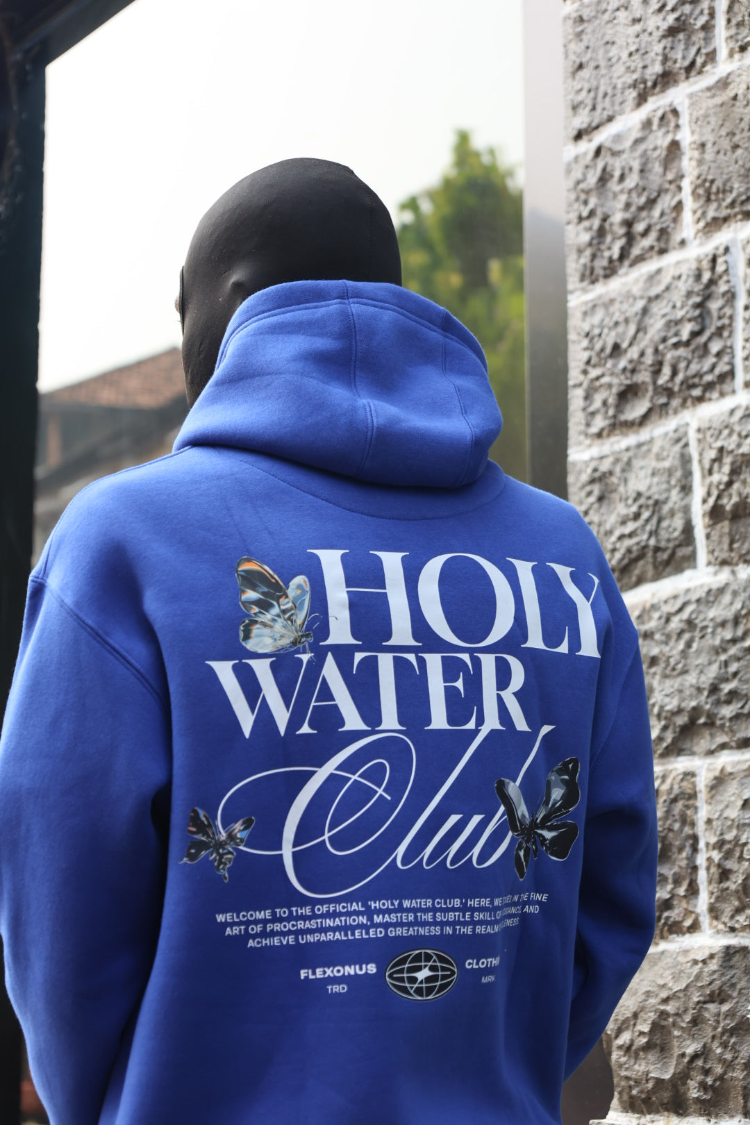 HOLY WATER l Premium Religious Blue HOODIE
