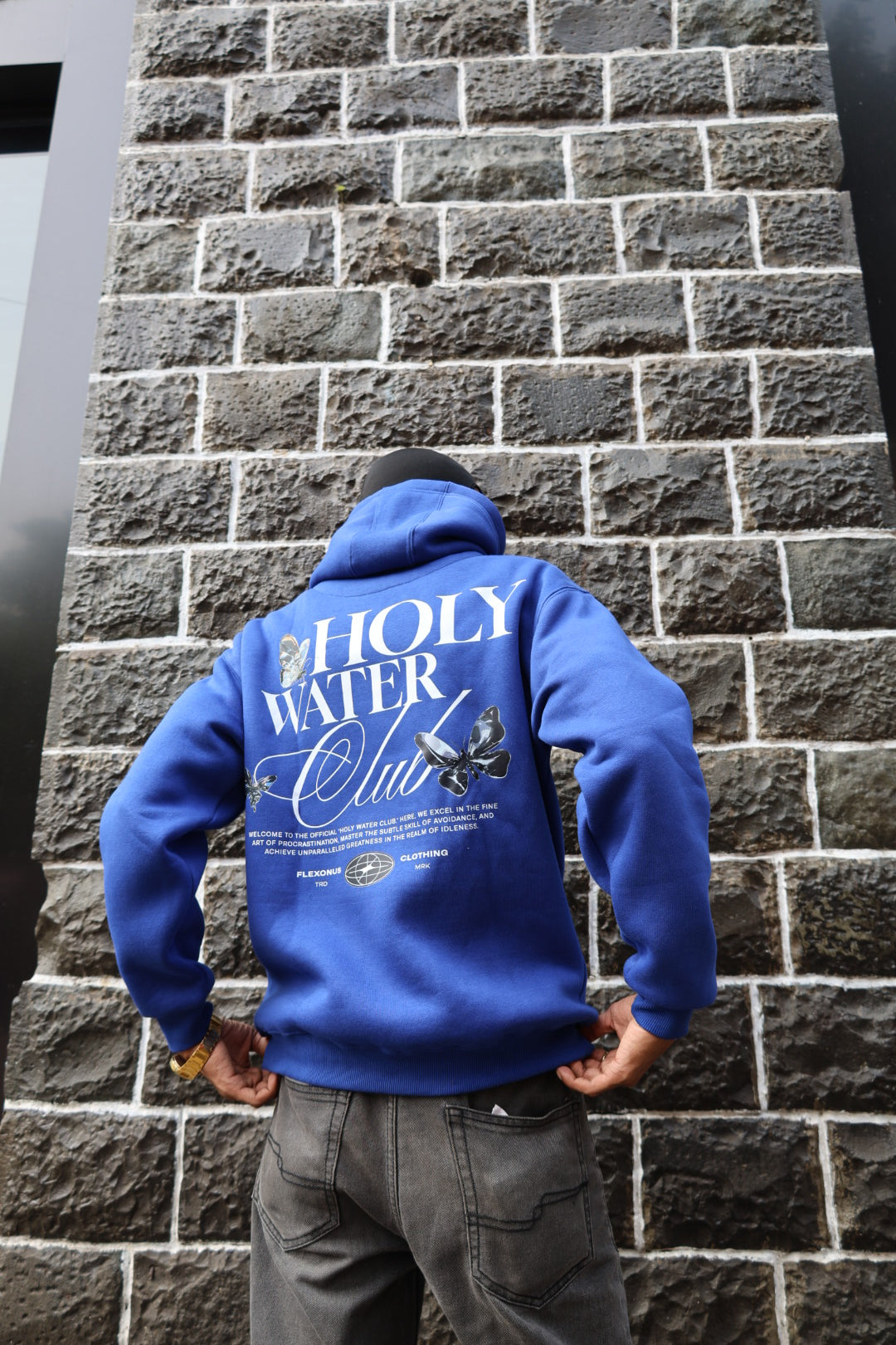 HOLY WATER l Premium Religious Blue HOODIE