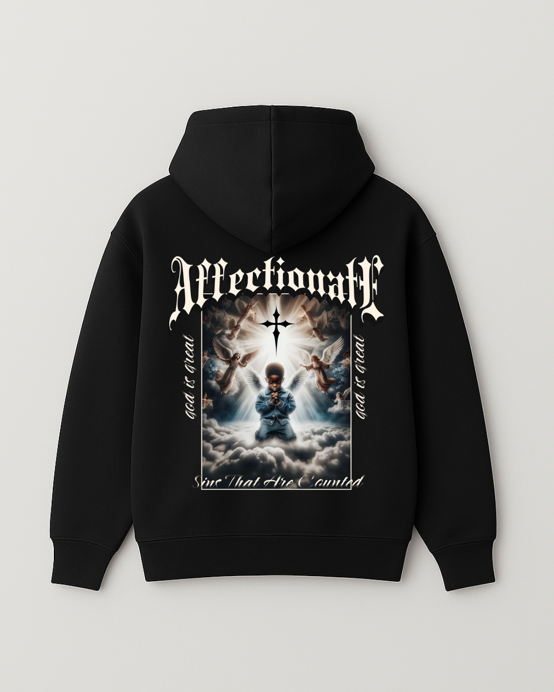 Affectionate l GOD IS GREAT l Premium black HOODIE